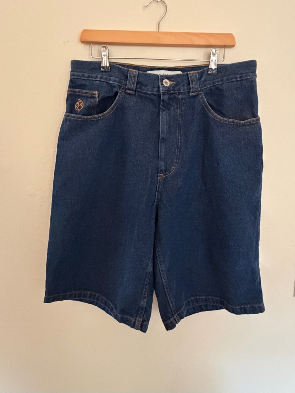 Men's Dark Blue Denim Jorts, polar skate co Big Boy size M